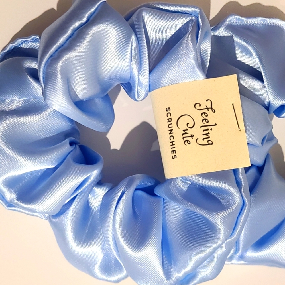 Large satin hair scrunchie, wedding party casual